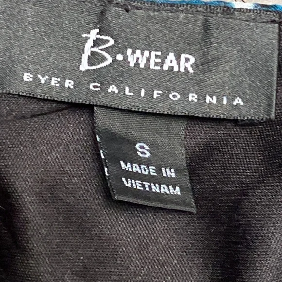 B-Wear Byer California Multicolored Sleeveless Teal & Purple Dressy Blouse Sz S - Picture 6 of 9